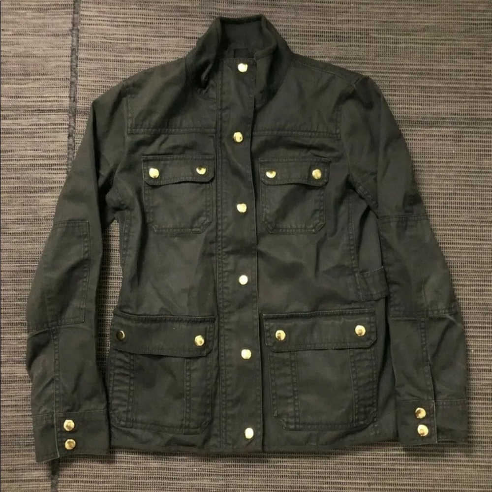 J. Crew Relaxed Boyfriend Downtown Field Jacket - Mossy Brown - XS Petite